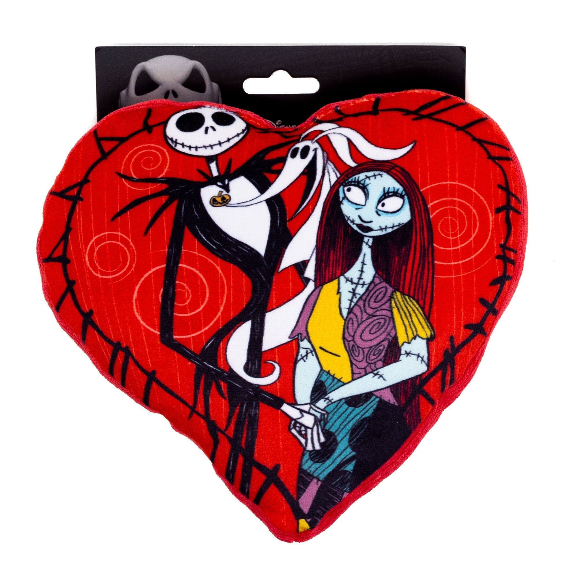Dog Toy Squeaker Plush - The Nightmare Before Christmas Jack and Sally Heart Pose 