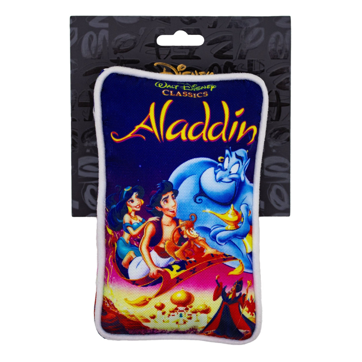 Dog Toy Squeaker Plush - Disney Aladdin VHS Tape Replica 