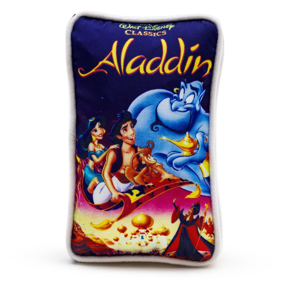 Dog Toy Squeaker Plush - Disney Aladdin VHS Tape Replica 