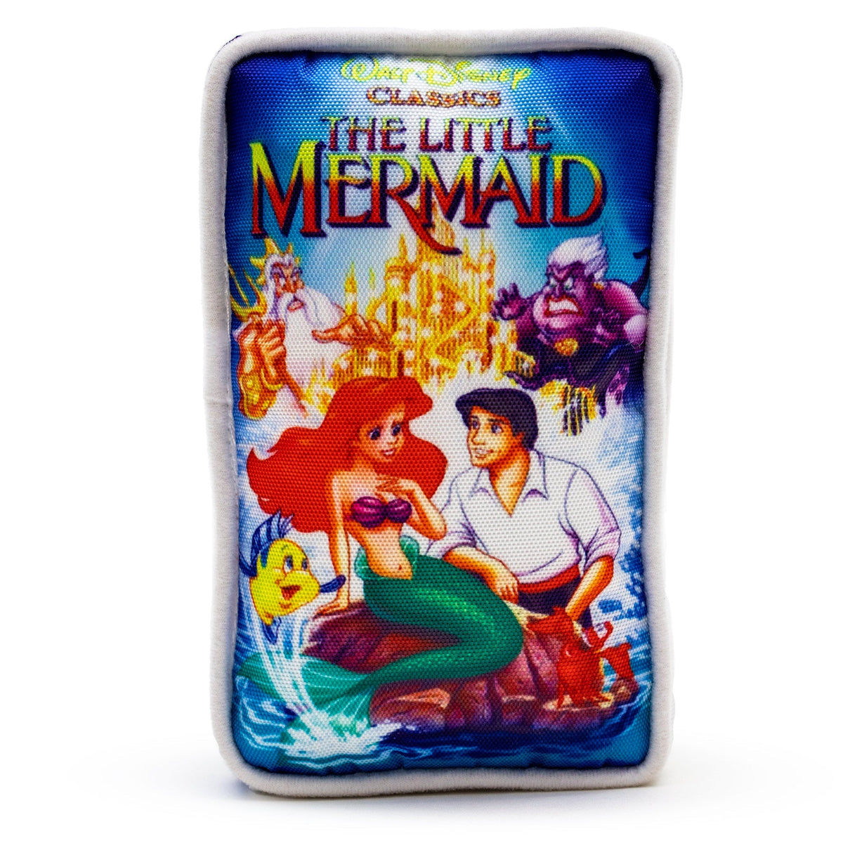 Dog Toy Squeaker Plush - Disney The Little Mermaid VHS Tape Replica 