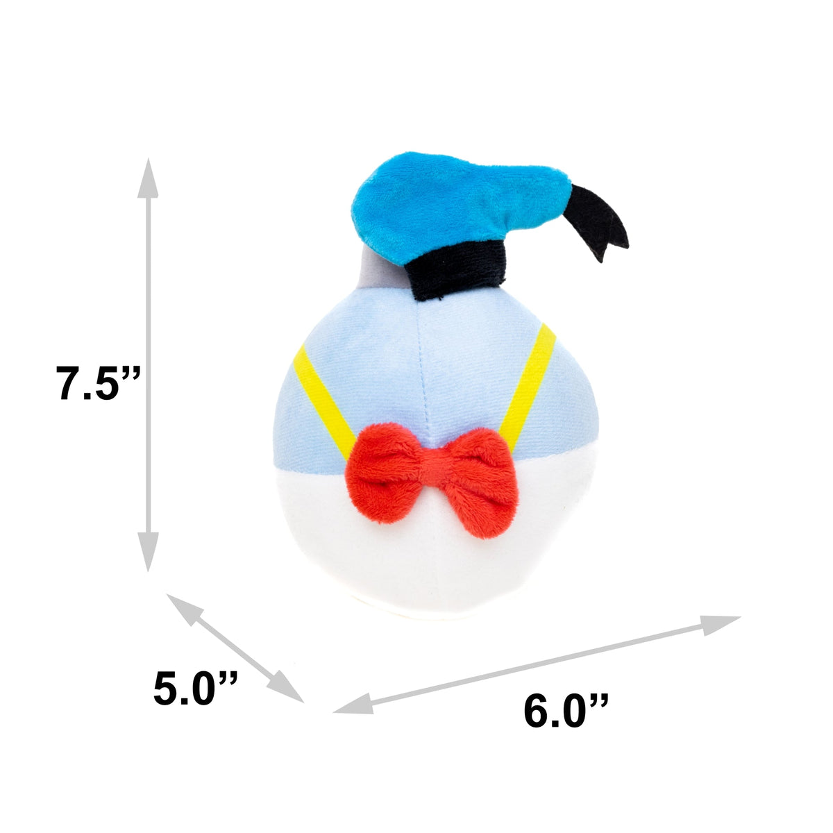 Dog Toy Squeaker Plush - Disney Donald Duck Christmas Ornament Replica 