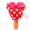 Dog Toy Squeaker Plush - Minnie Mouse Ice Cream with Ears and Bow Red