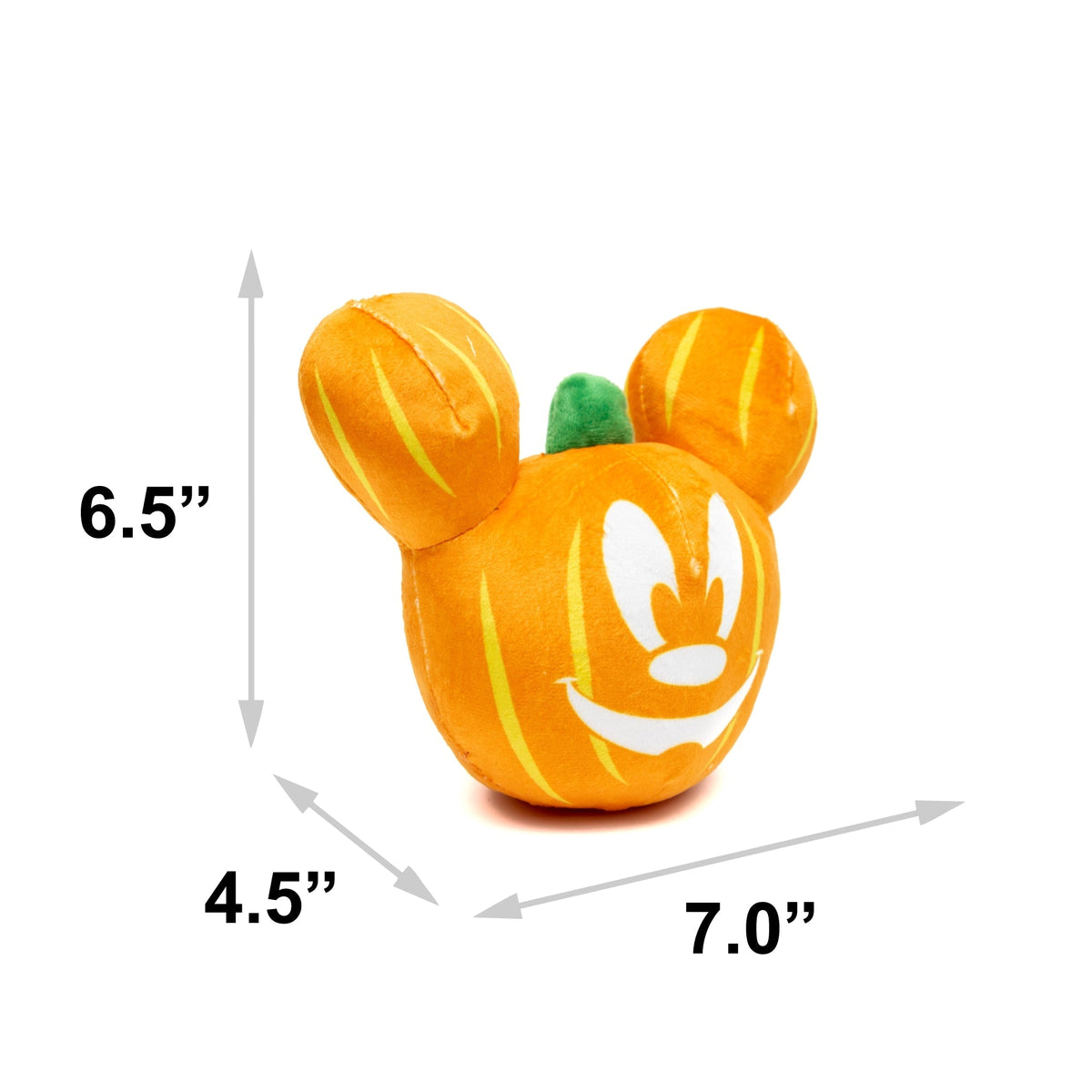 Dog Toy Squeaker Plush - Disney Halloween Mickey Mouse Pumpkin Face 