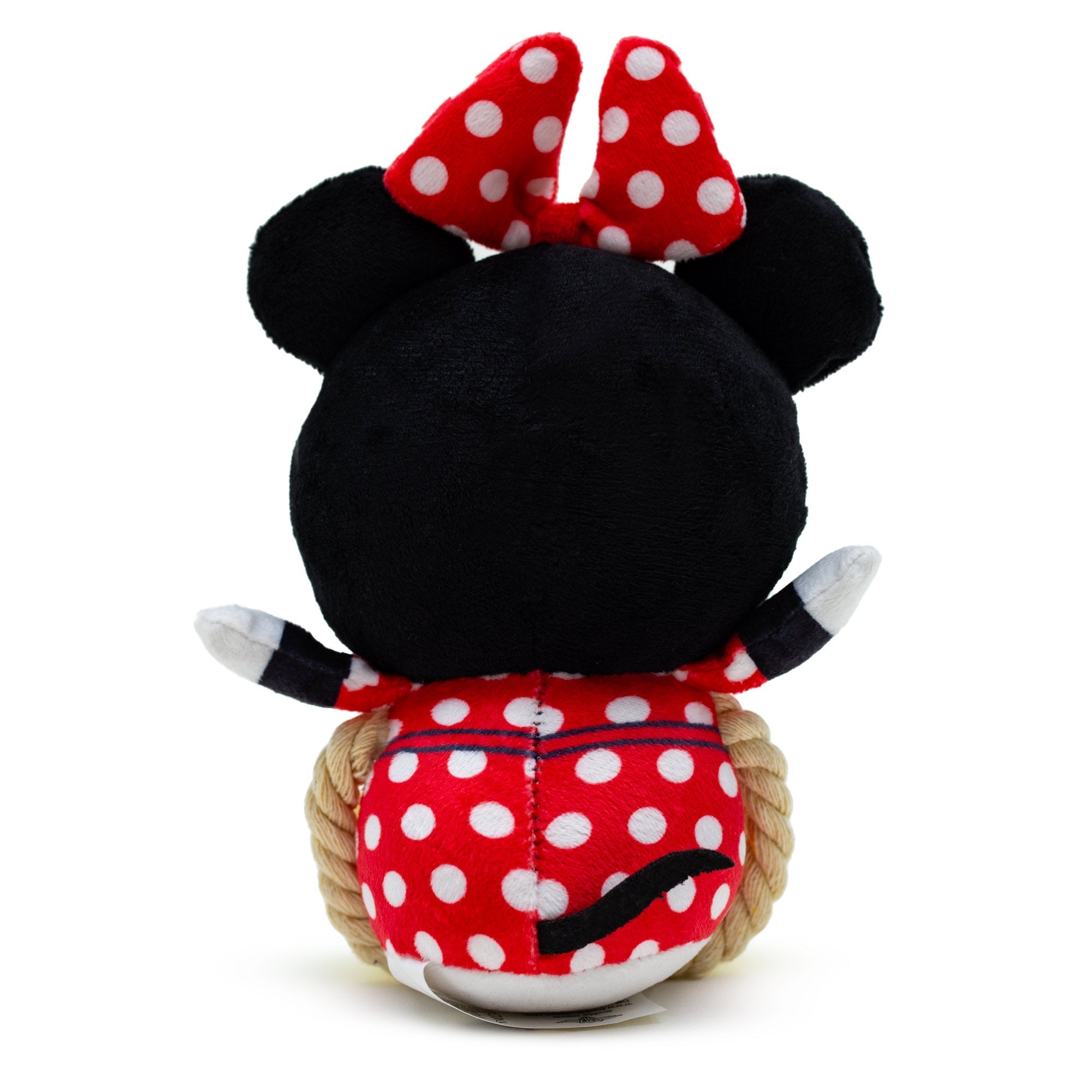 Dog Toy Squeaker Plush with Rope - Disney Minnie Mouse Chibi Sitting Pose 