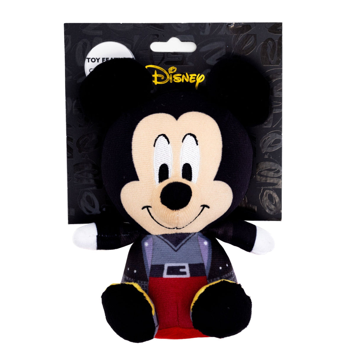 Dog Toy Squeaker Plush - Kingdom Hearts King Mickey Mouse Full Body Sitting Pose 
