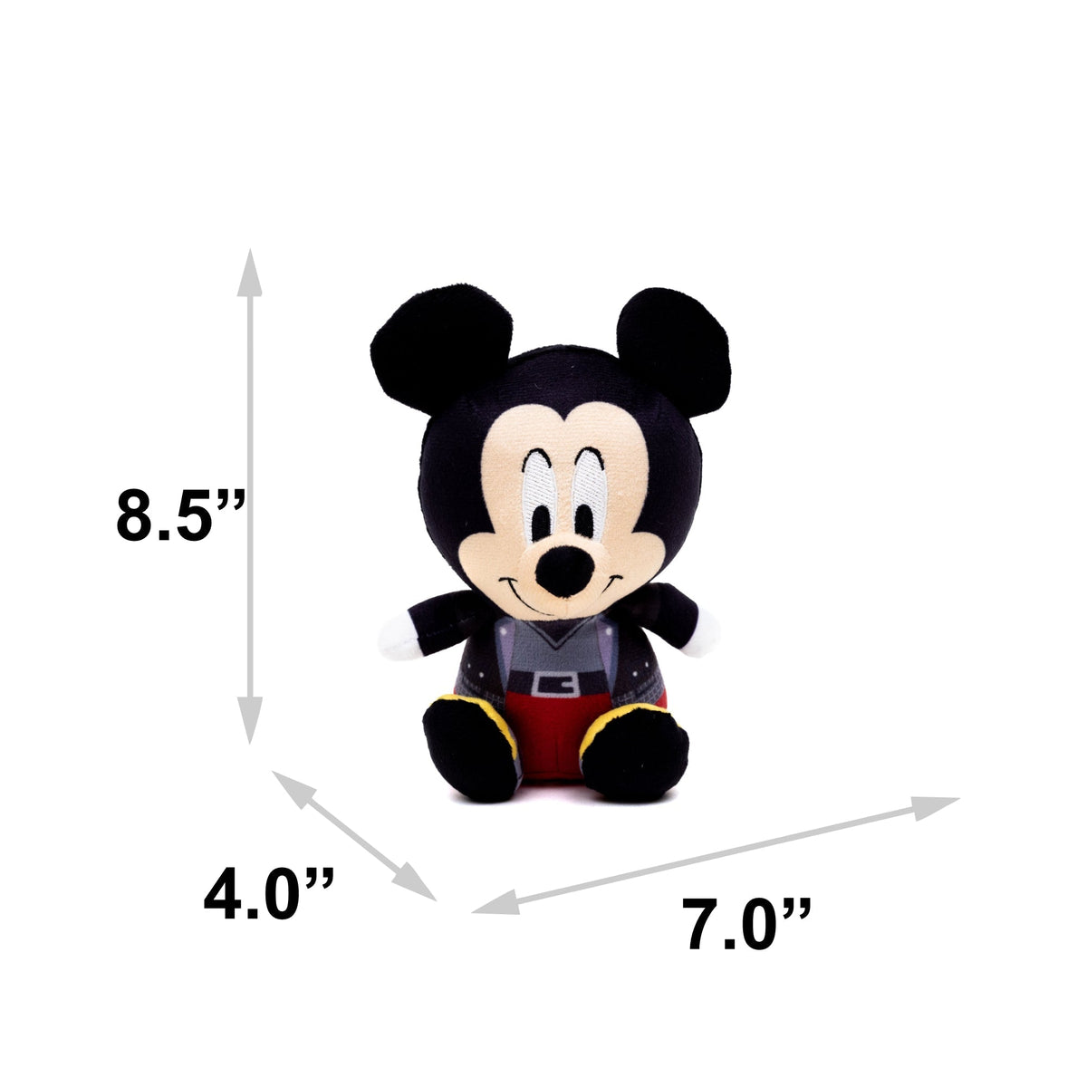Dog Toy Squeaker Plush - Kingdom Hearts King Mickey Mouse Full Body Sitting Pose 