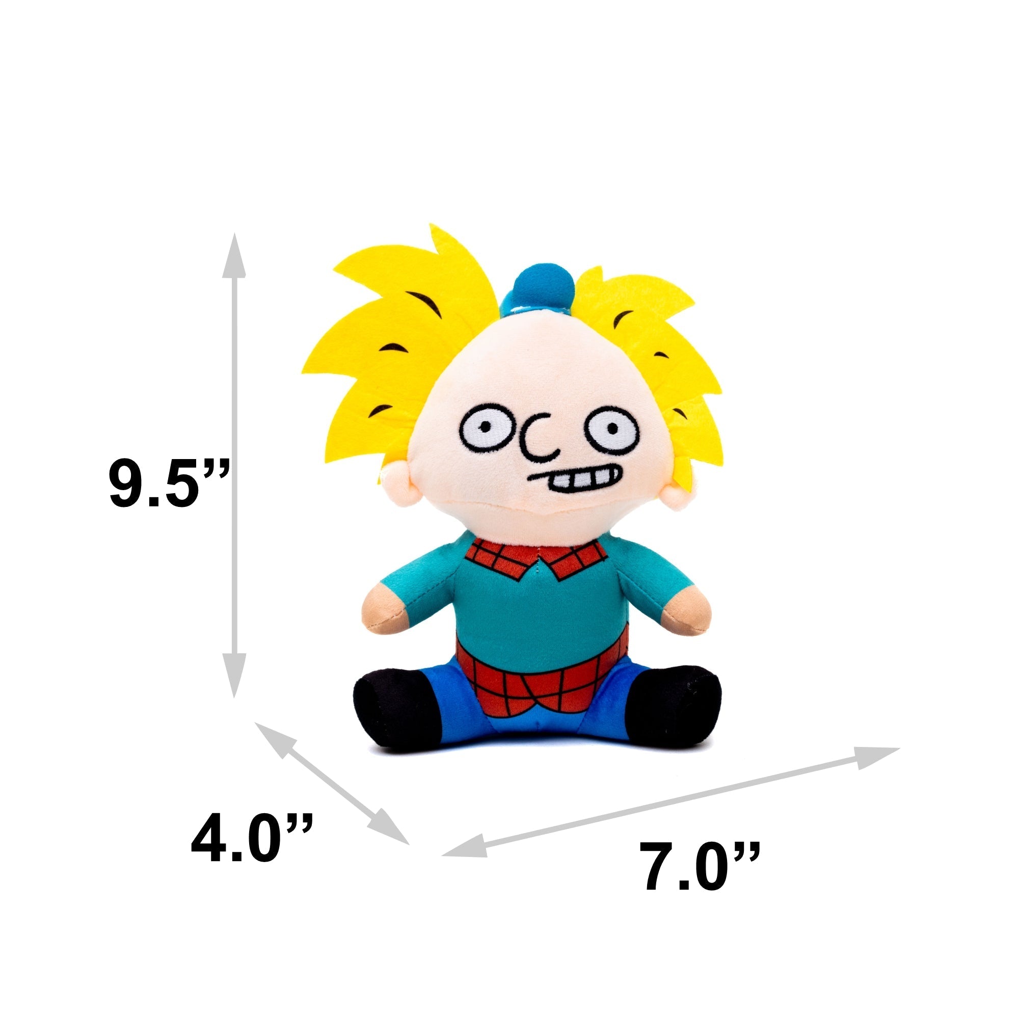 Dog Toy Squeaker Plush - Hey Arnold! Arnold Full Body Sitting Pose 