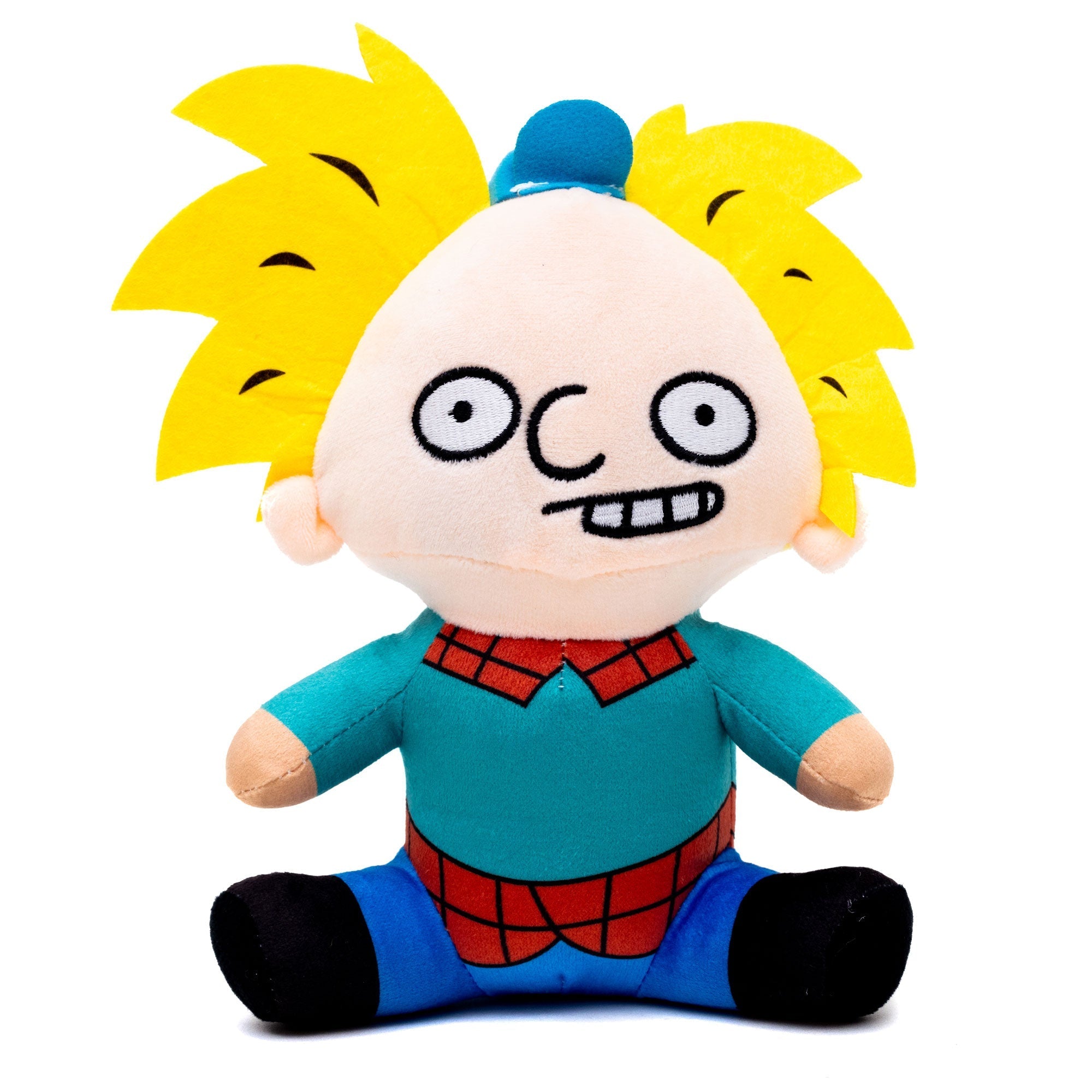Dog Toy Squeaker Plush - Hey Arnold! Arnold Full Body Sitting Pose 