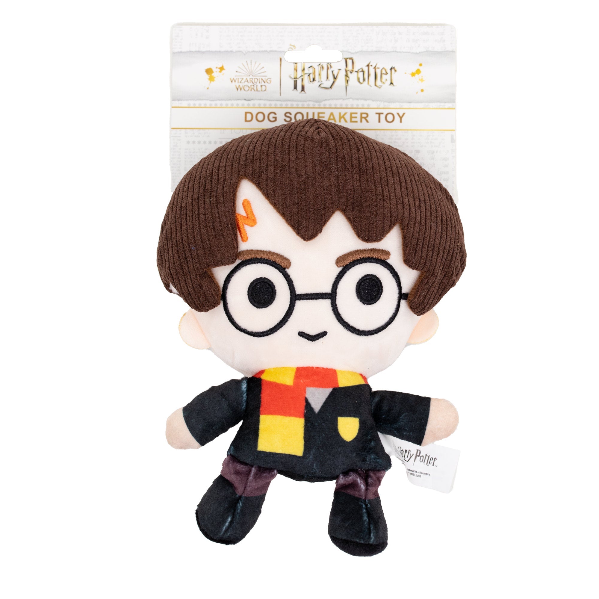 Dog Toy Squeaker Plush - Harry Potter Standing Charm Full Body Pose 