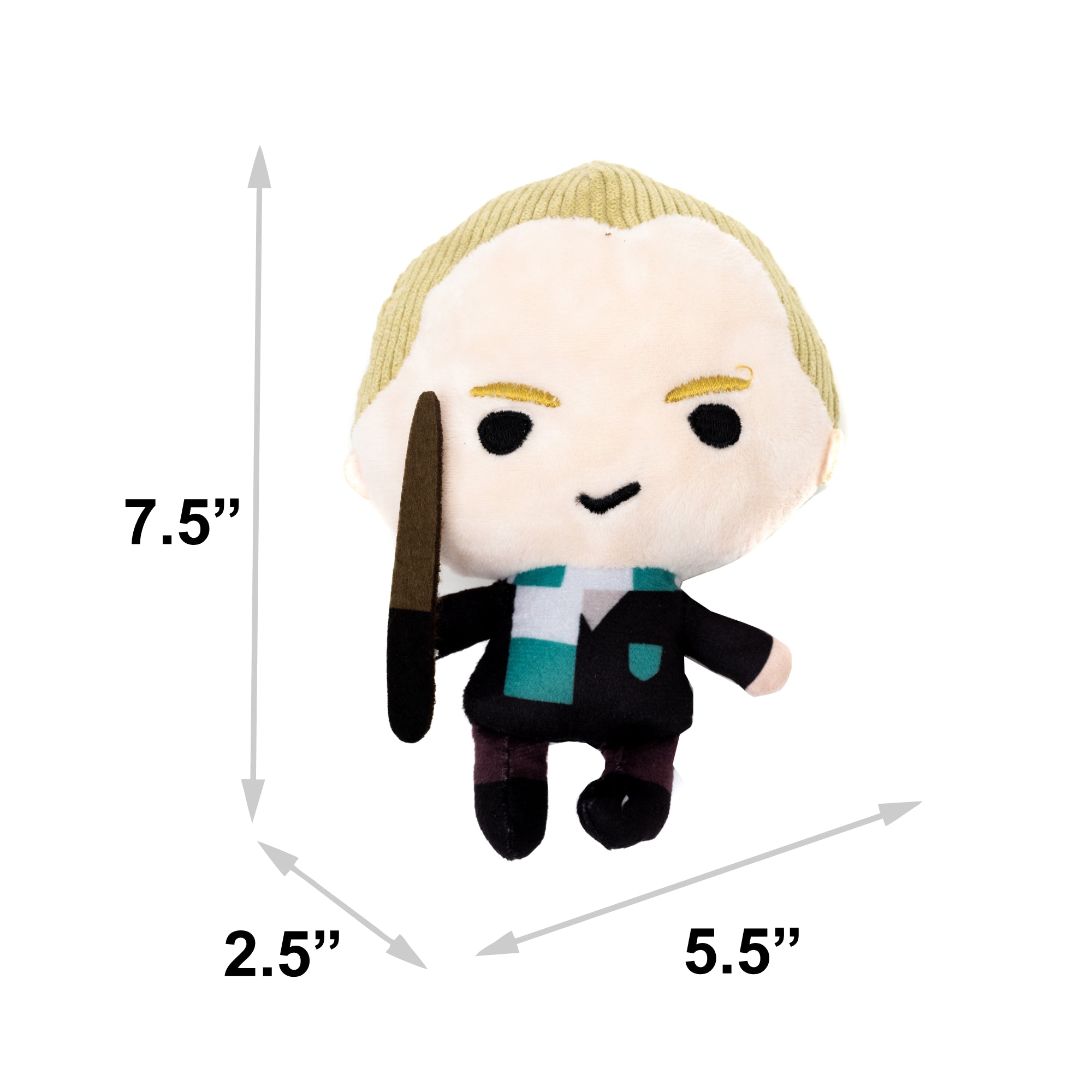 Dog Toy Squeaker Plush - Harry Potter Draco Malfoy Standing Charm Full Body Pose 