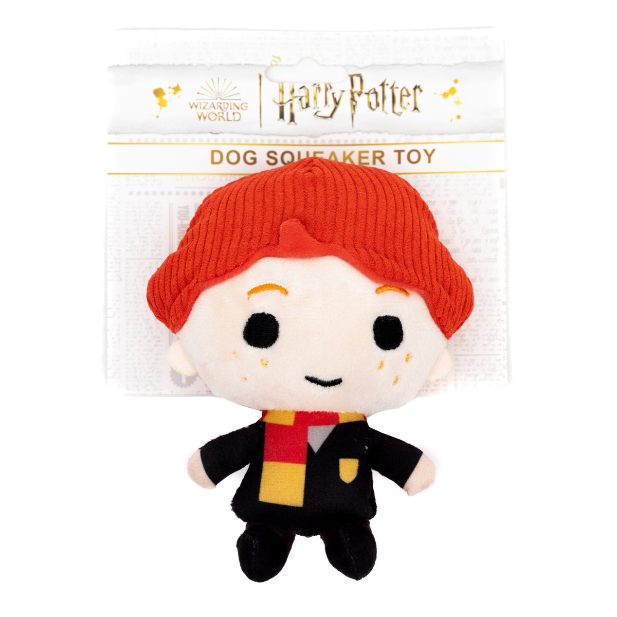 Dog Toy Squeaker Plush - Harry Potter Ron Weasley Standing Charm Full Body Pose 