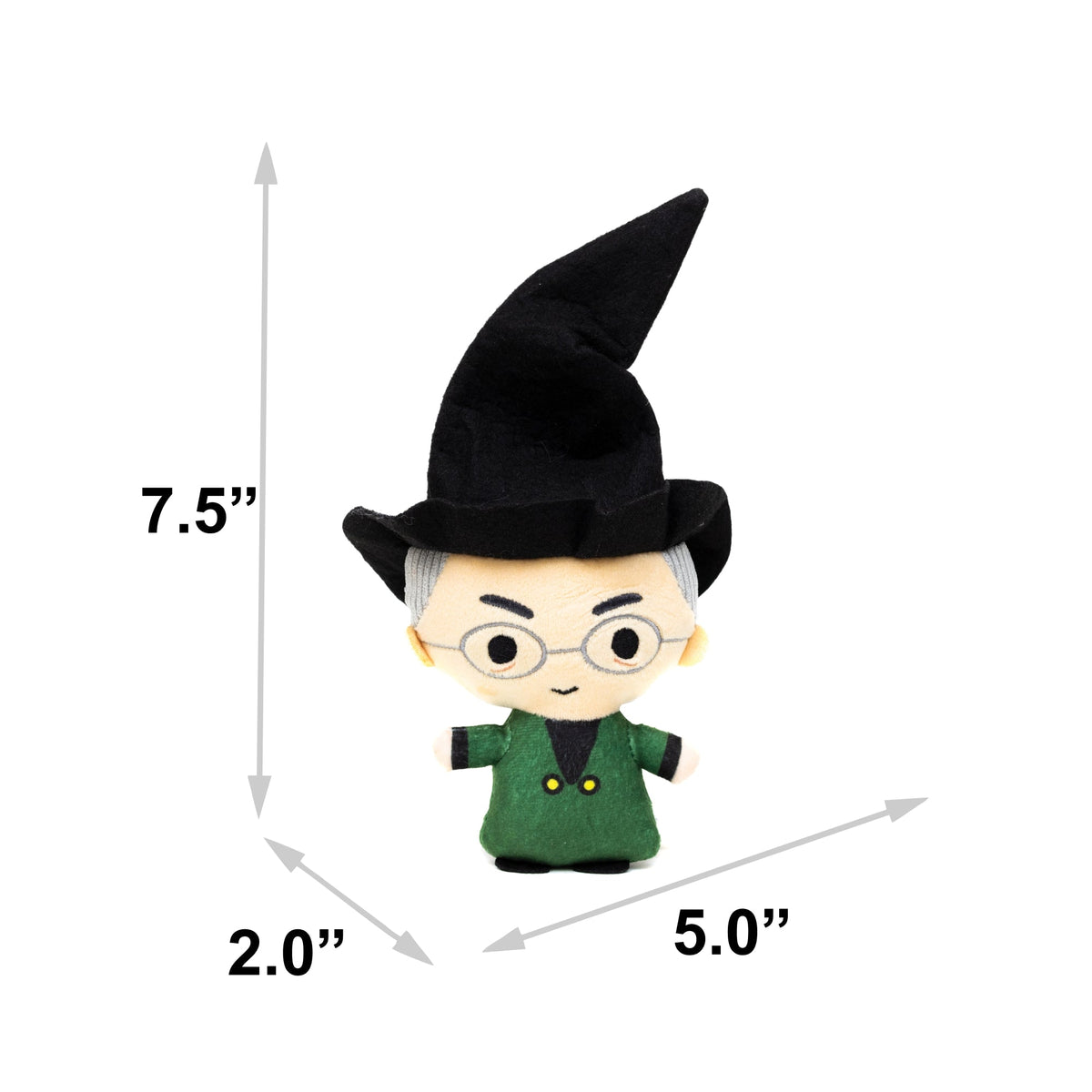 Dog Toy Squeaker Plush - Harry Potter Professor Minerva McGonagall Standing Charm Full Body Pose 