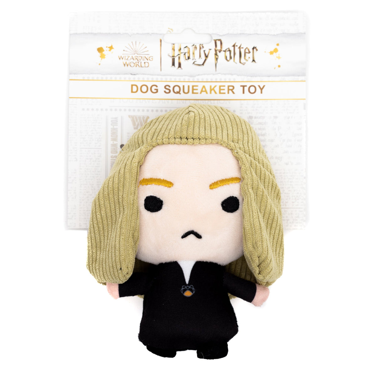 Dog Toy Squeaker Plush - Harry Potter Lucius Malfoy Standing Charm Full Body Pose 