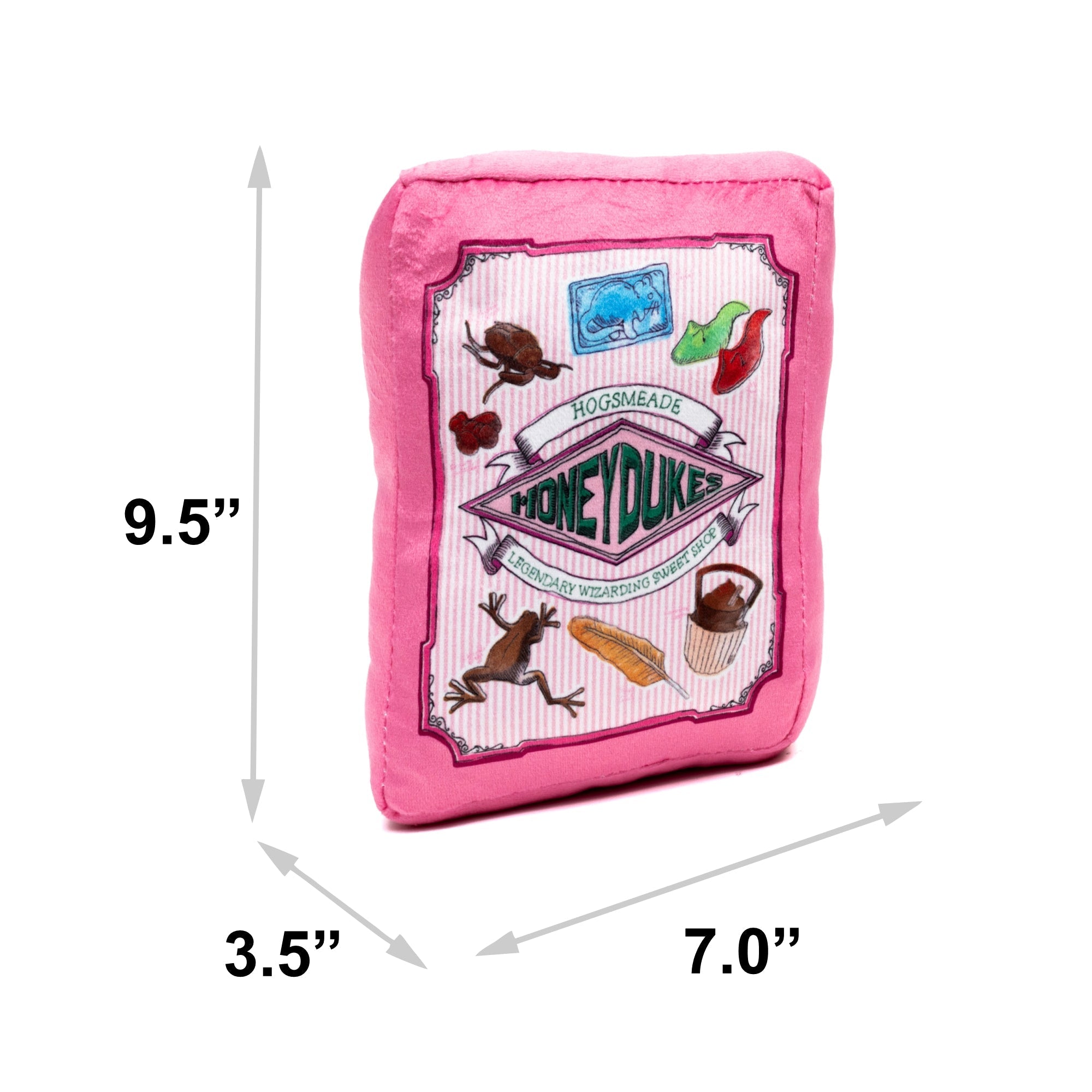 Dog Toy Squeaker Plush - Harry Potter Honeydukes Sweet Shop Candy Box Replica 