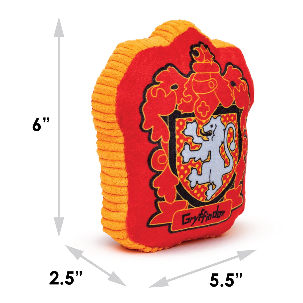 Dog Toy Squeaker Plush - Harry Potter Gryffindor Lion Charm Crest Red 