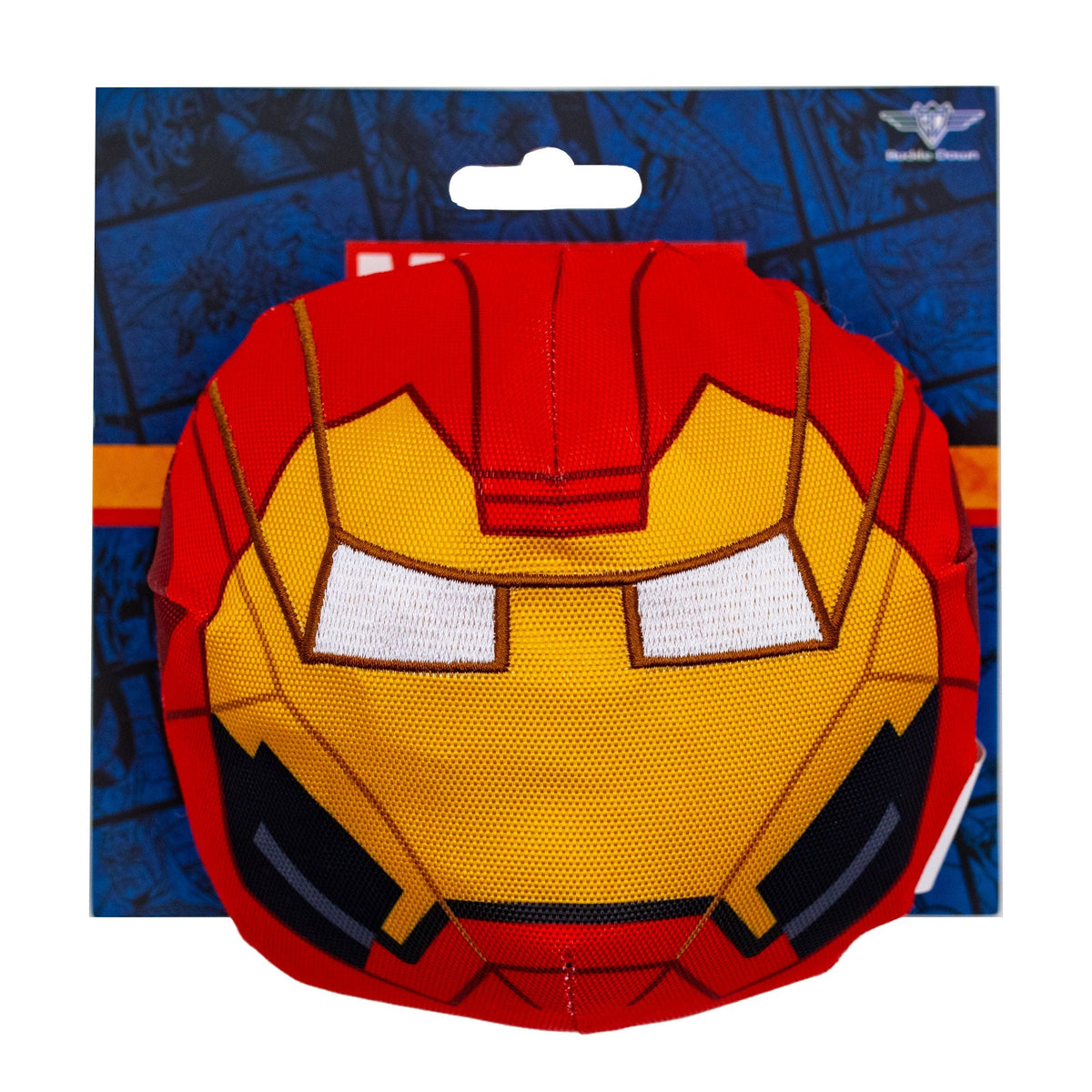 Dog Toy Ballistic Squeaker - Iron Man Face Red 