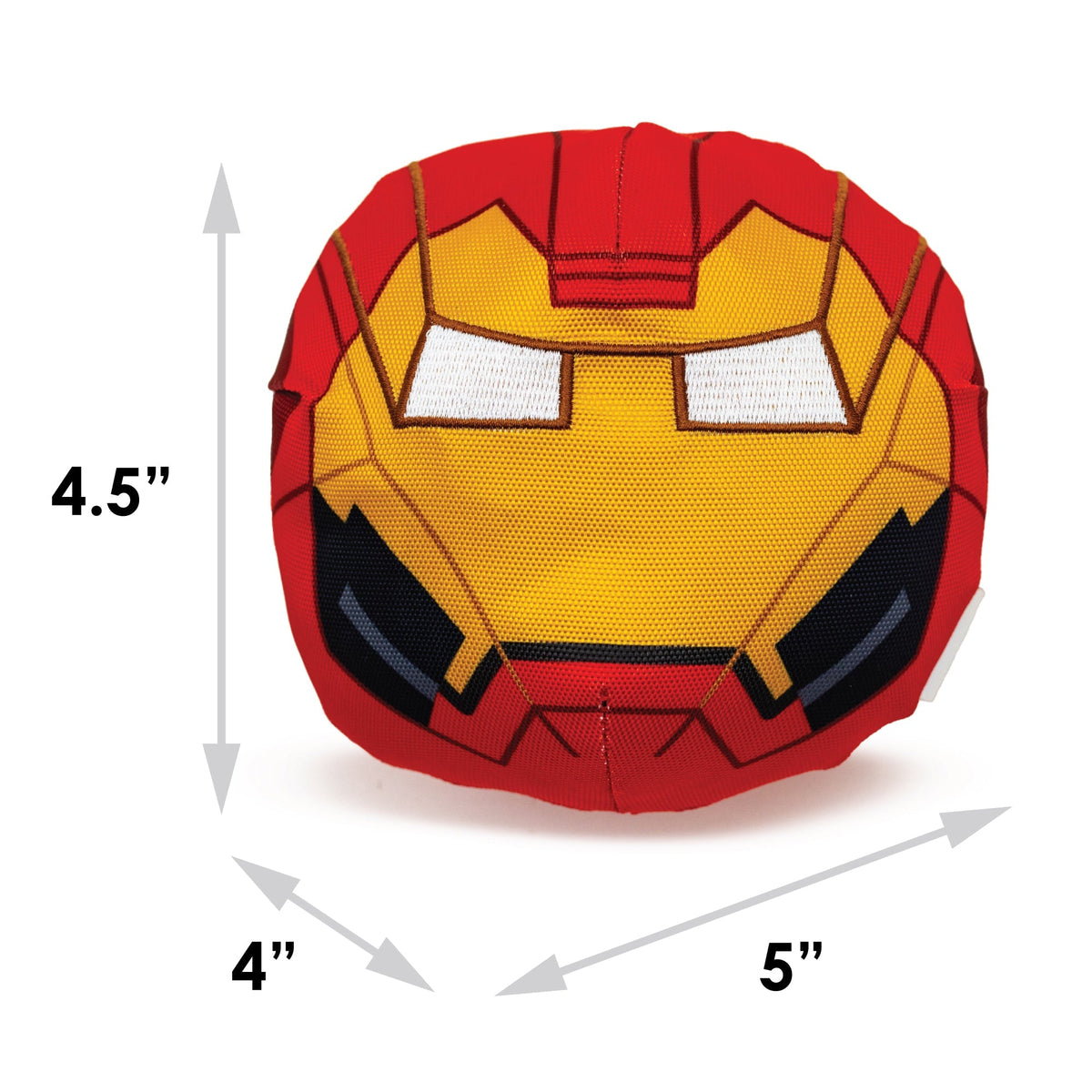 Dog Toy Ballistic Squeaker - Iron Man Face Red 