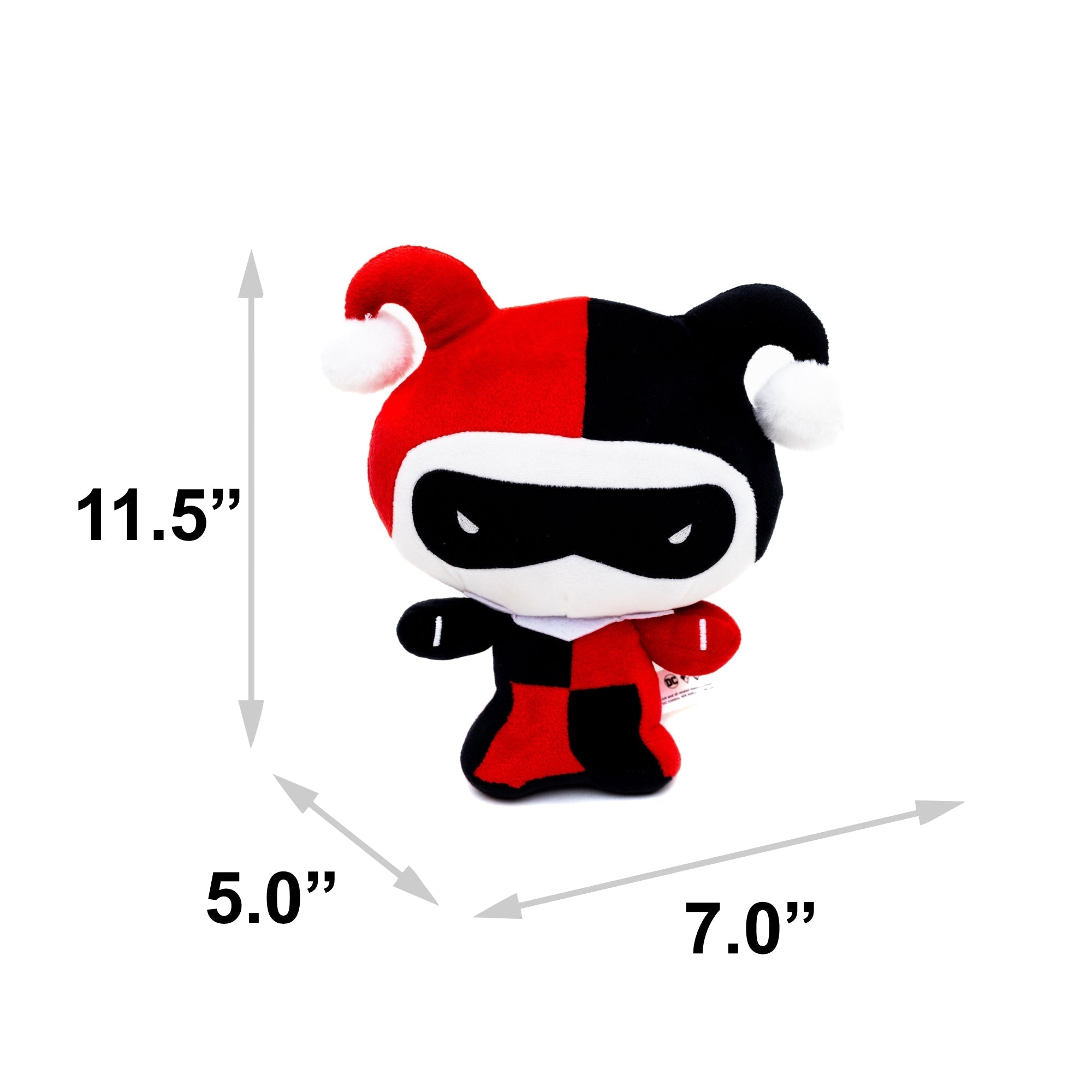 Dog Toy Squeaker Plush - DC Comics Chibi Harley Quinn Standing Pose 