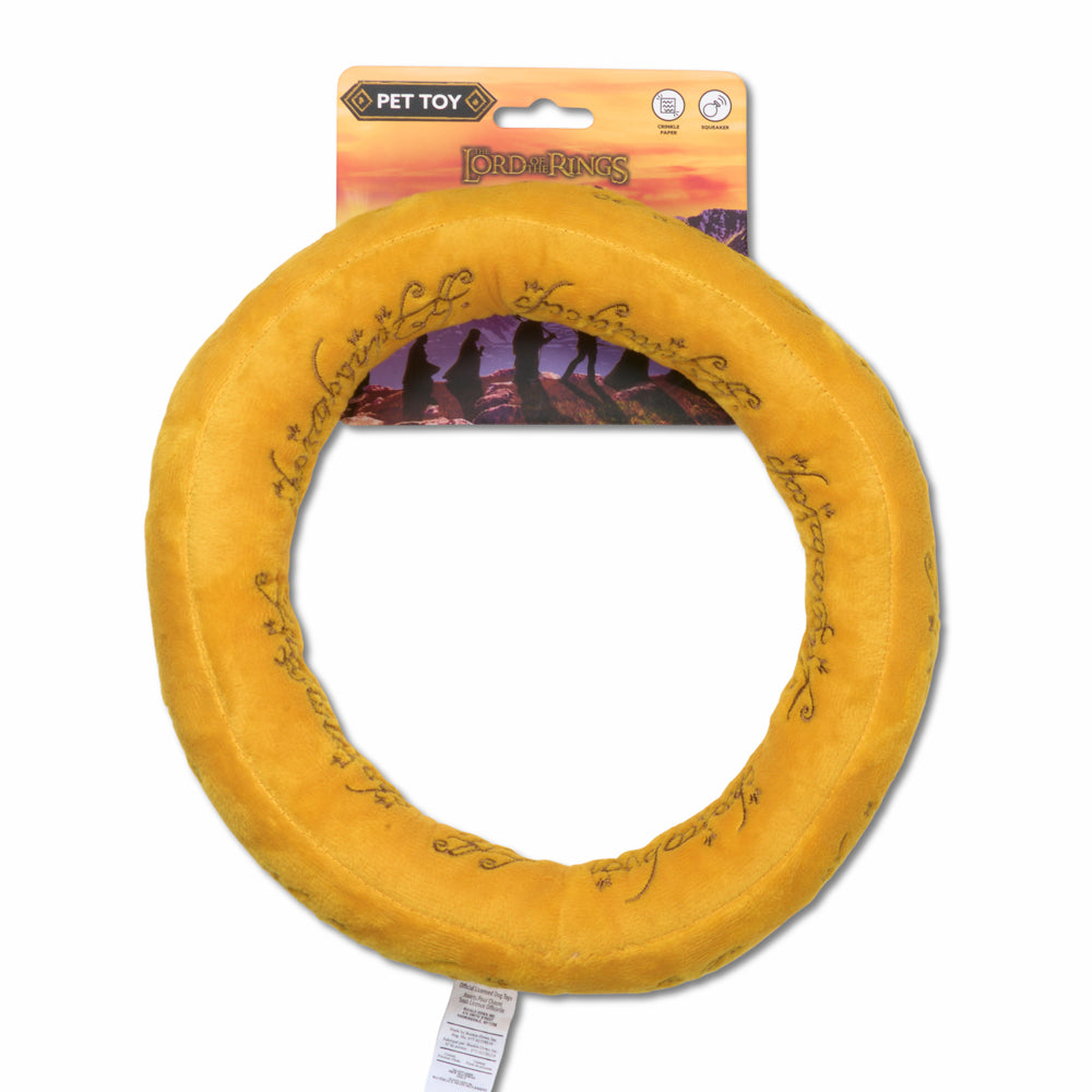 Buckle-Down The Lord of the Rings One Ring Golden Squeaky Plush Dog Toy
