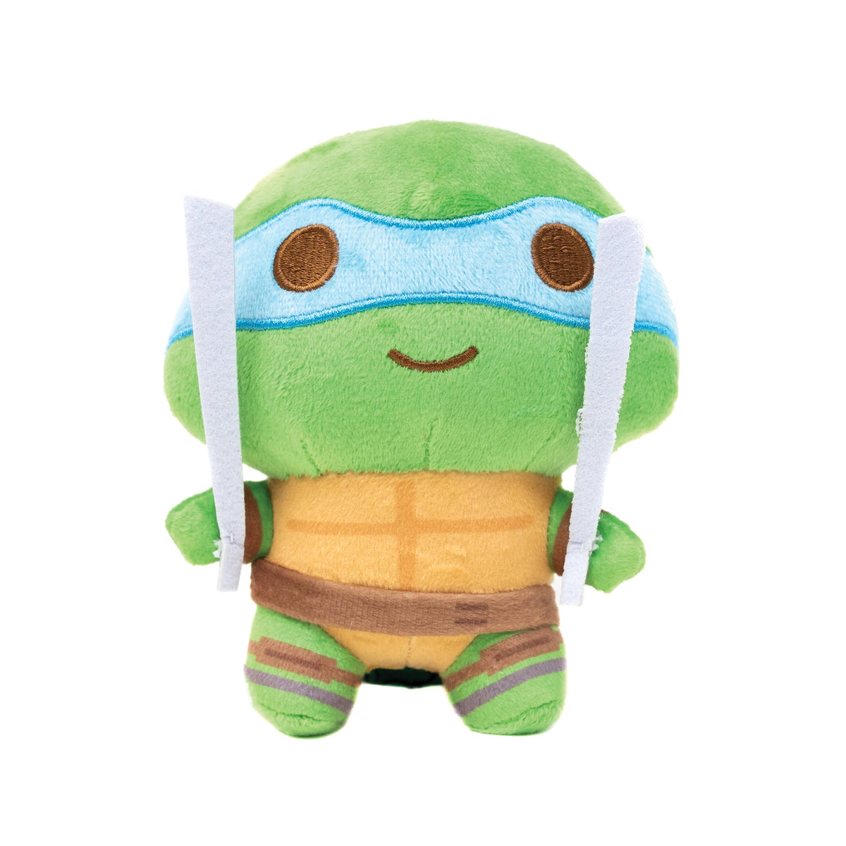 Dog Toy Squeaker Plush - Teenage Mutant Ninja Turtles Leonardo Full Body Sword Pose Blue 