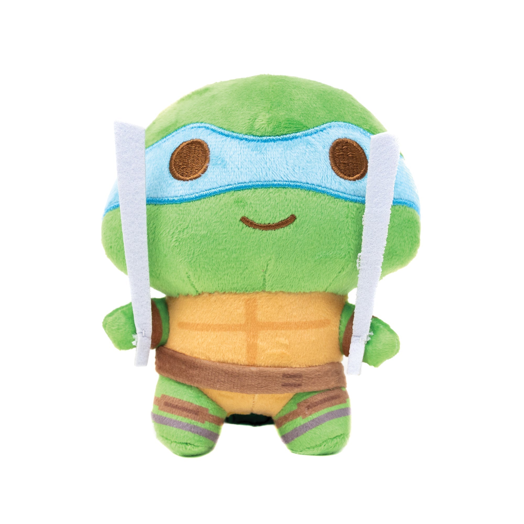 Dog Toy Squeaker Plush - Teenage Mutant Ninja Turtles Leonardo Full Body Sword Pose Blue 