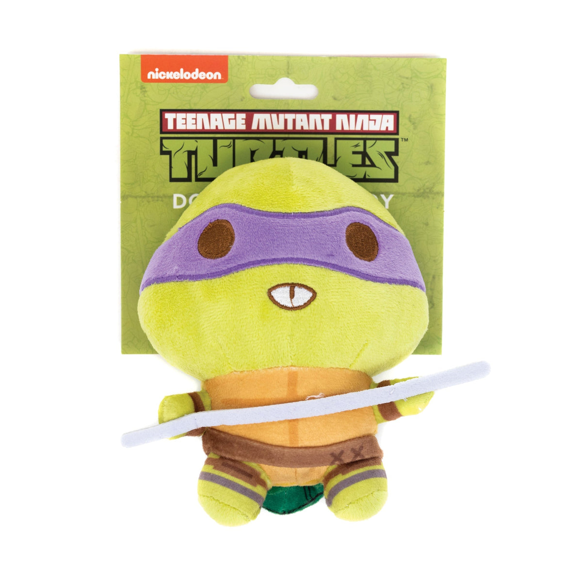 Dog Toy Squeaker Plush - Teenage Mutant Ninja Turtles Donatello Full Body Staff Pose Purple 