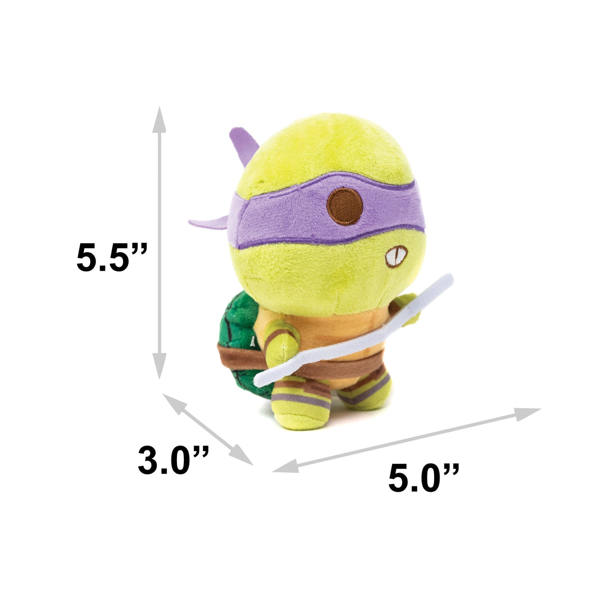 Dog Toy Squeaker Plush - Teenage Mutant Ninja Turtles Donatello Full Body Staff Pose Purple 