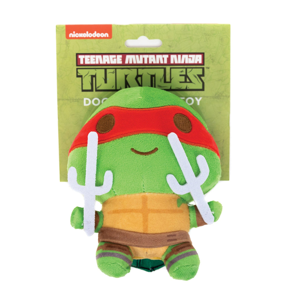 Dog Toy Squeaker Plush - Teenage Mutant Ninja Turtles Raphael Full Body Sais Pose Red 