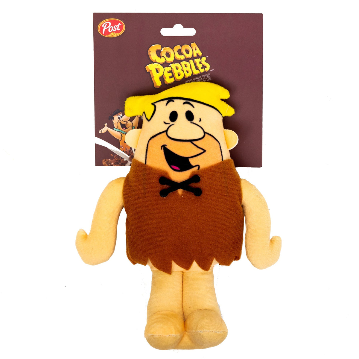 Dog Toy Squeaker Plush - Cocoa Pebbles The Flintstones Barney Rubble Full Body Pose 