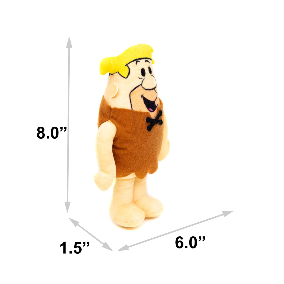 Dog Toy Squeaker Plush - Cocoa Pebbles The Flintstones Barney Rubble Full Body Pose 