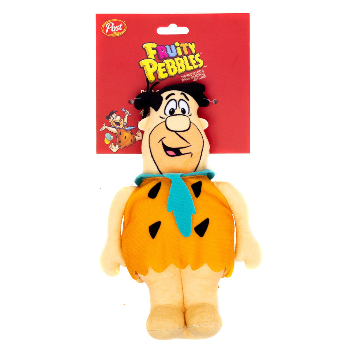Dog Toy Squeaker Plush - Cocoa Pebbles The Flintstones Fred Flintstone Full Body Pose 