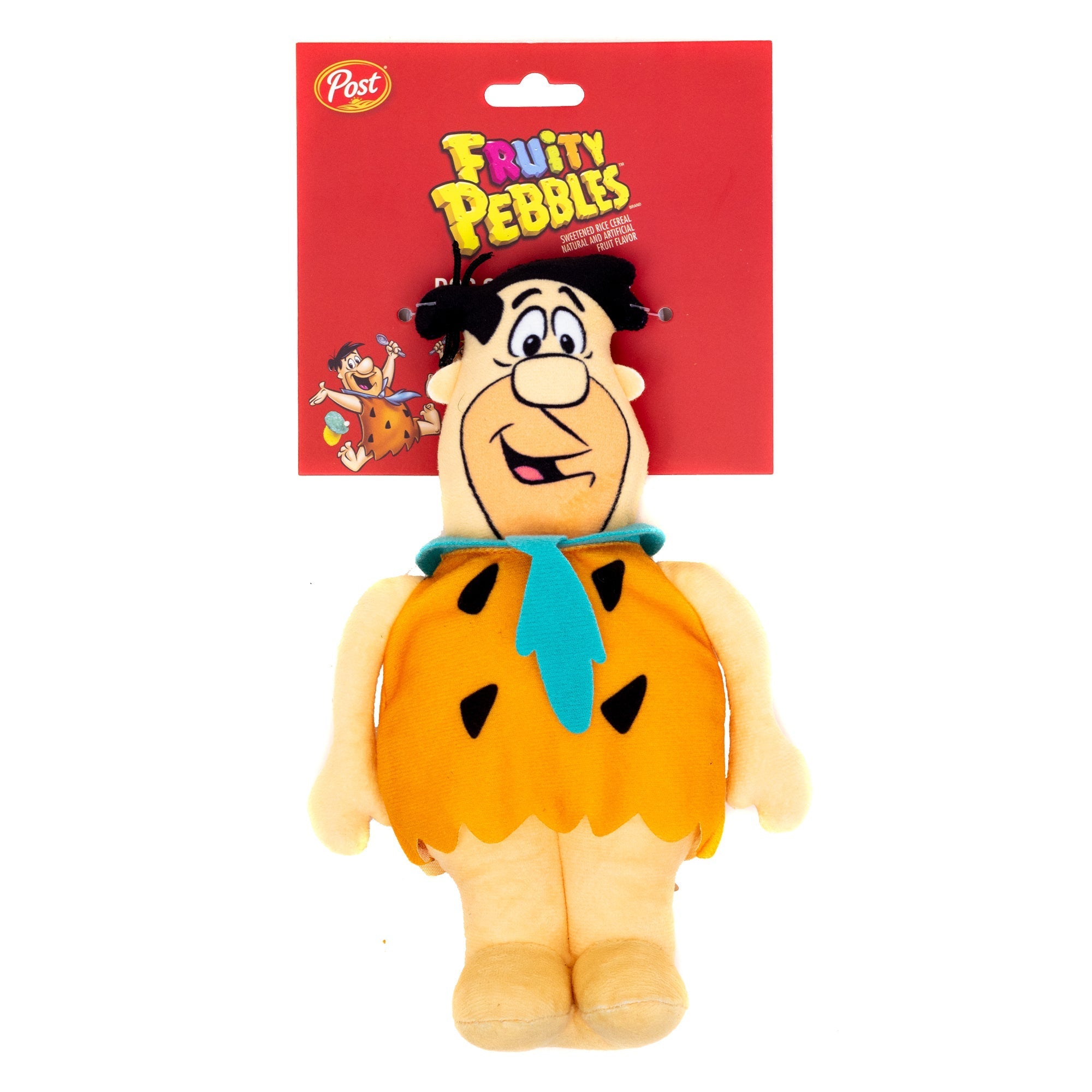 Dog Toy Squeaker Plush - Cocoa Pebbles The Flintstones Fred Flintstone Full Body Pose 
