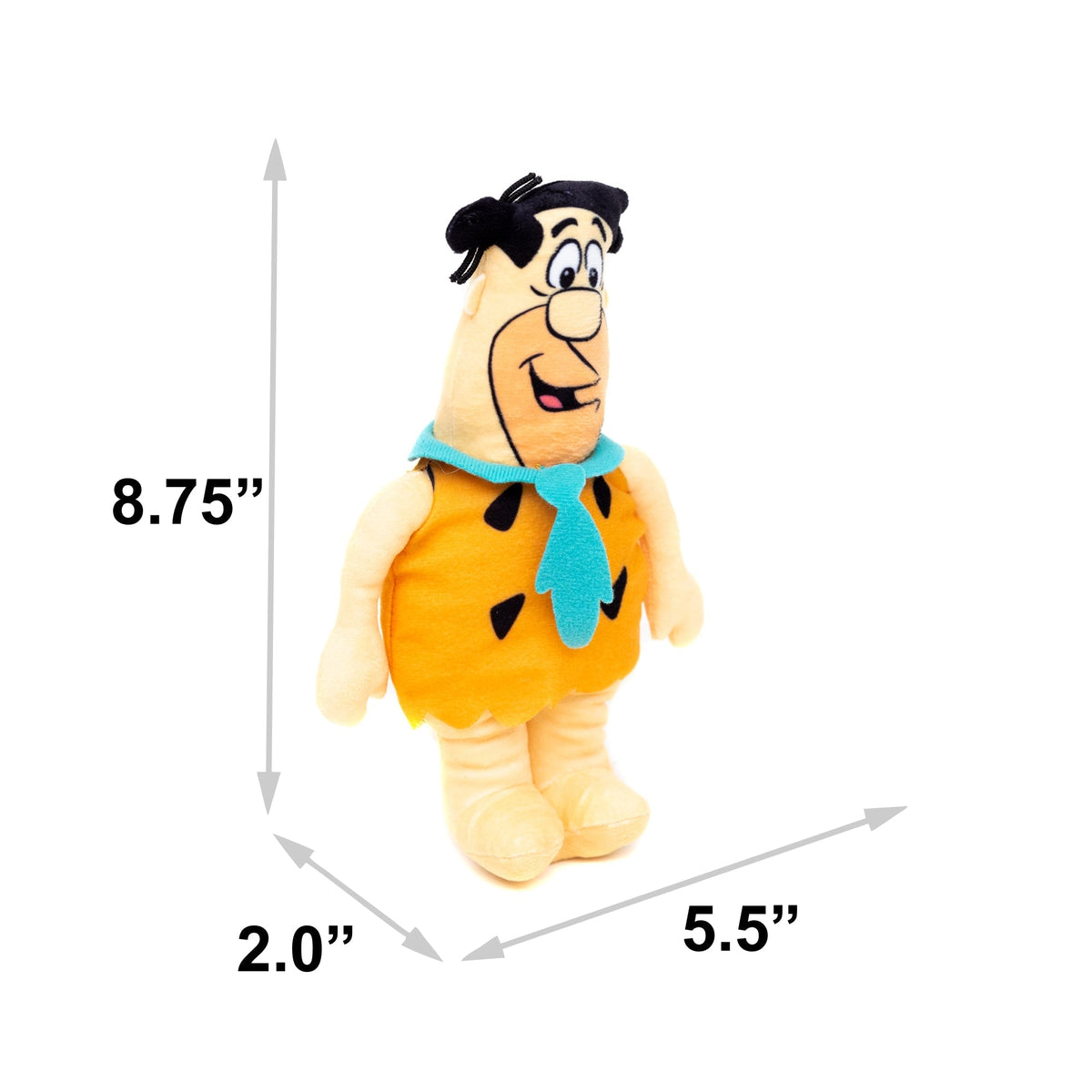 Dog Toy Squeaker Plush - Cocoa Pebbles The Flintstones Fred Flintstone Full Body Pose 