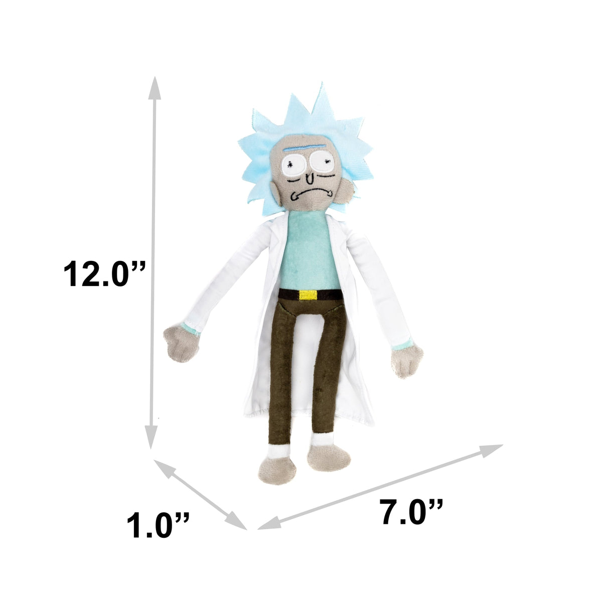 Dog Toy Squeaker Plush - Rick and Morty Standing Rick Full Body Pose 