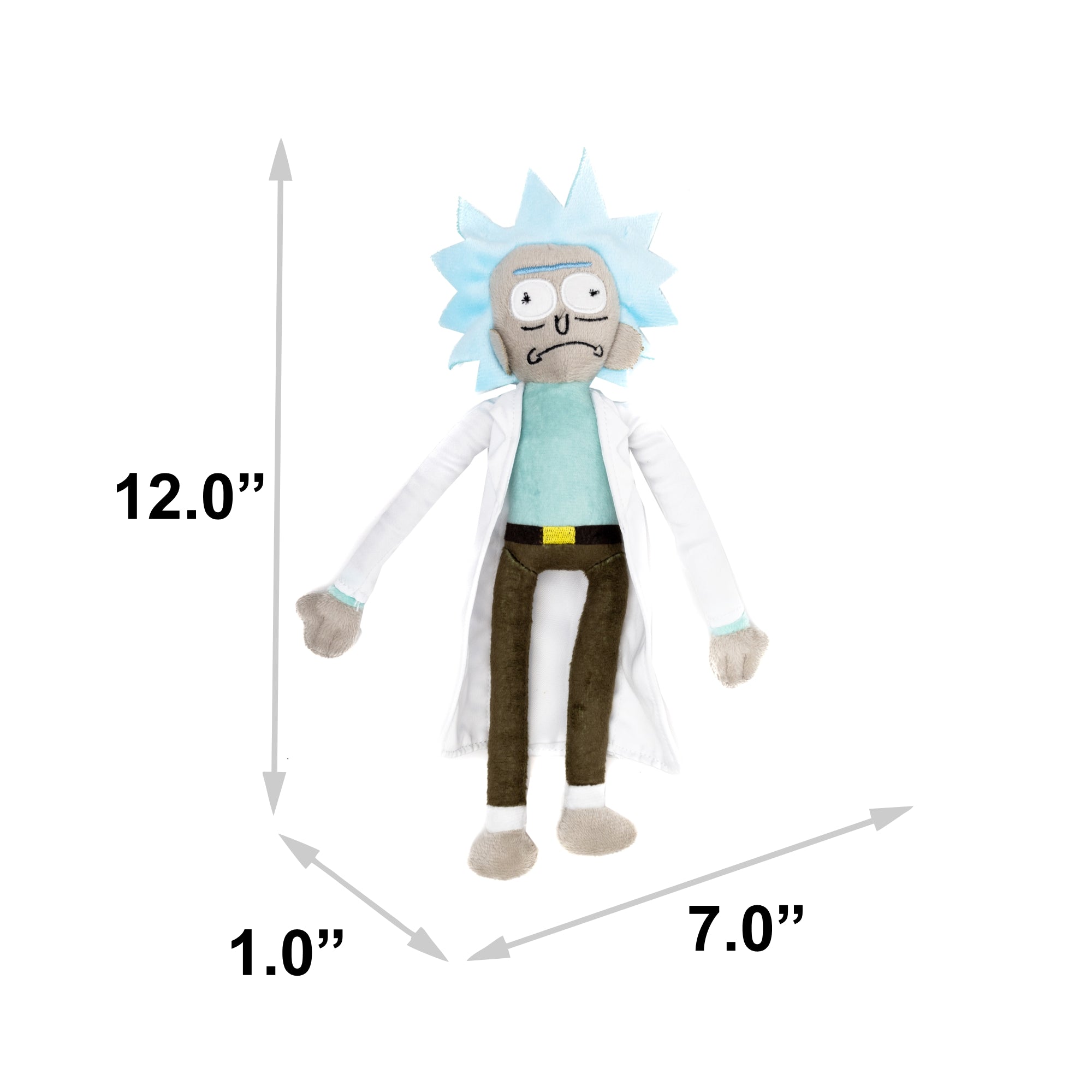 Dog Toy Squeaker Plush - Rick and Morty Standing Rick Full Body Pose 