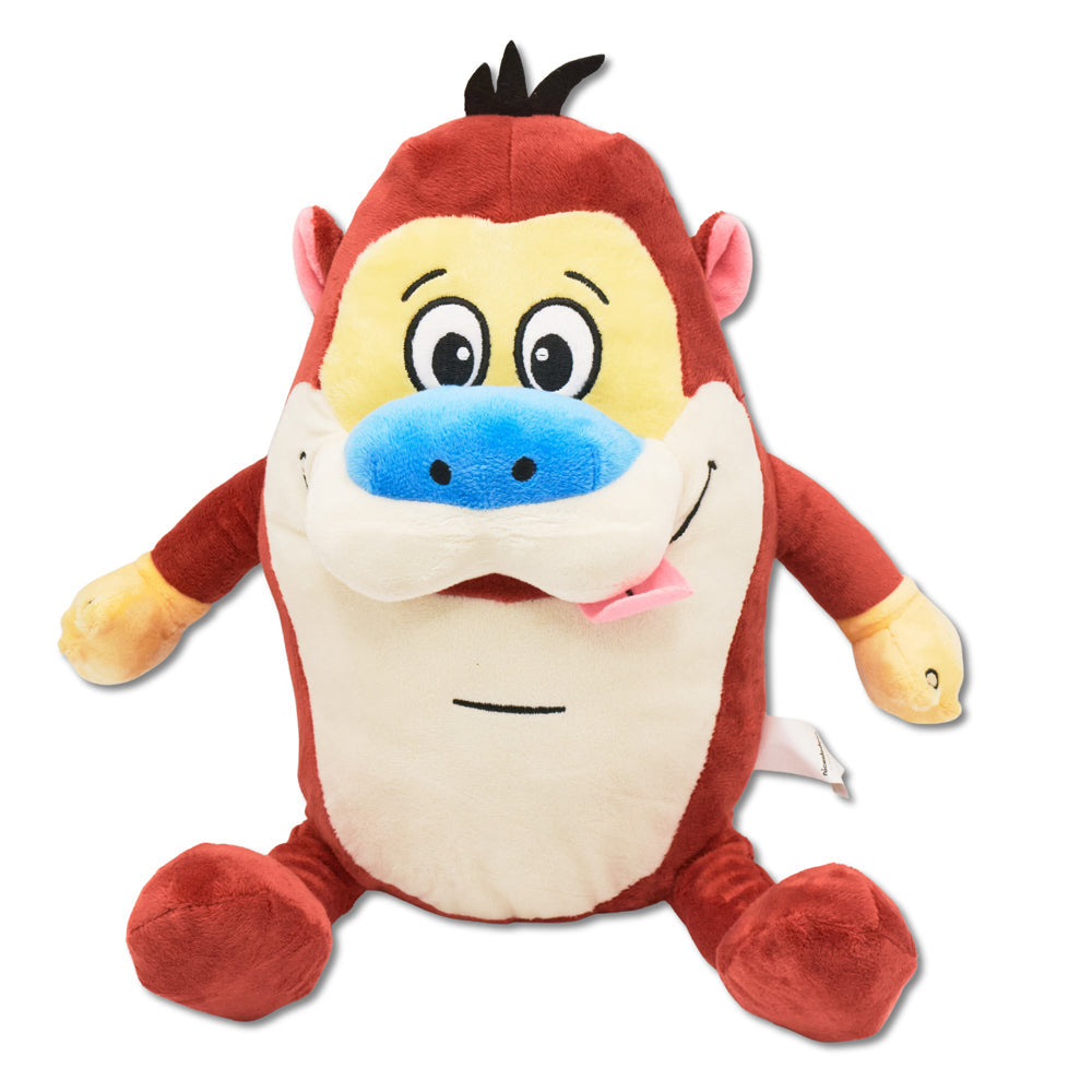 Dog Toy Squeaker Plush - The Ren and Stimpy Show Stimpy Full Body Pose | HT Animal Supply
