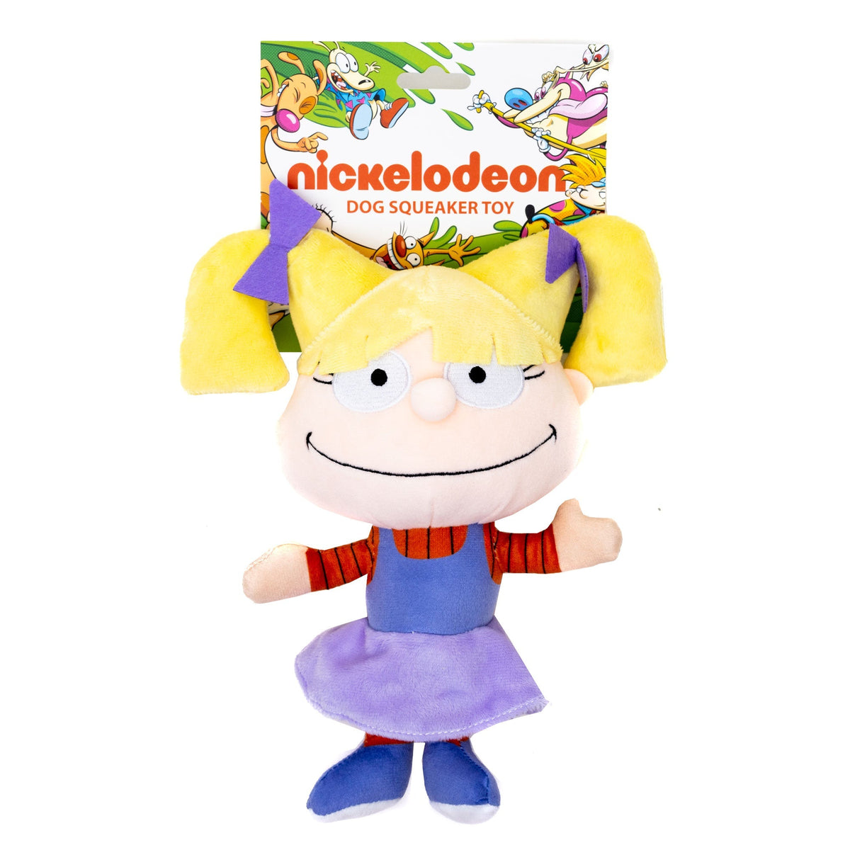Dog Toy Squeaker Plush - Rugrats Angelica Pickles Full Body Sitting Pose 