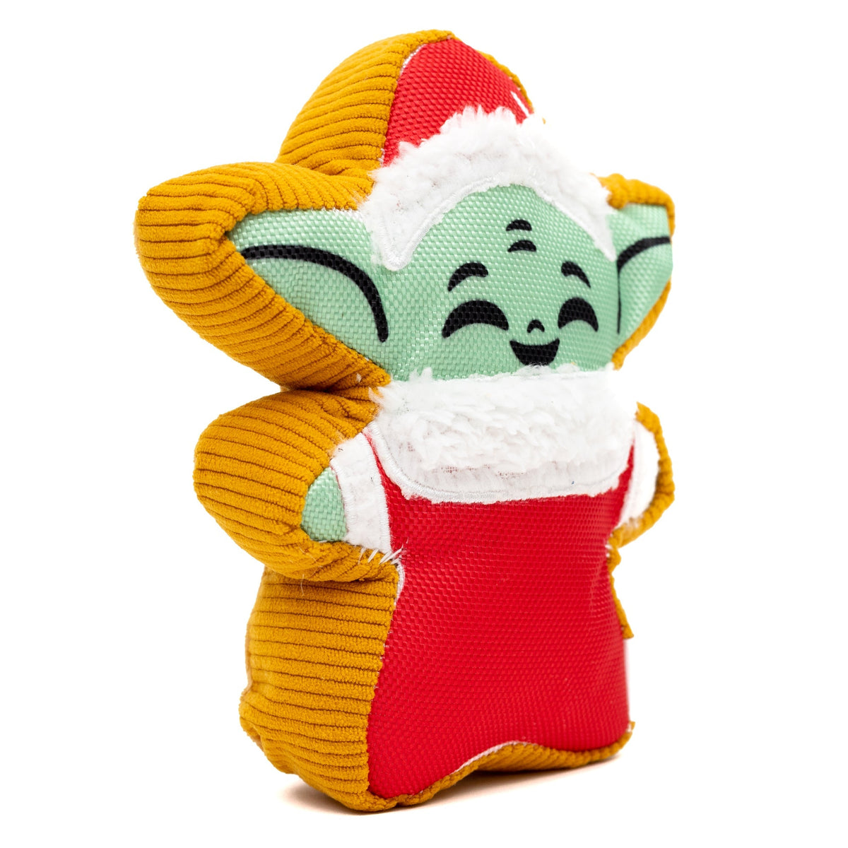 Dog Toy Squeaker Plush - Star Wars Holiday Grogu Santa Cookie Replica 