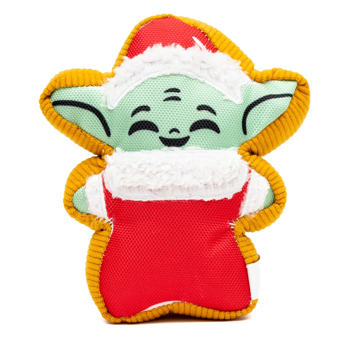 Dog Toy Squeaker Plush - Star Wars Holiday Grogu Santa Cookie Replica 