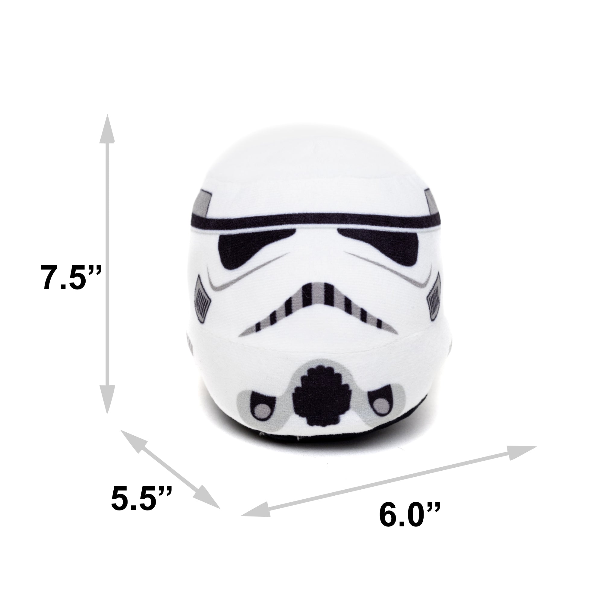 Dog Toy Squeaker Plush - Stormtrooper Helmet White 