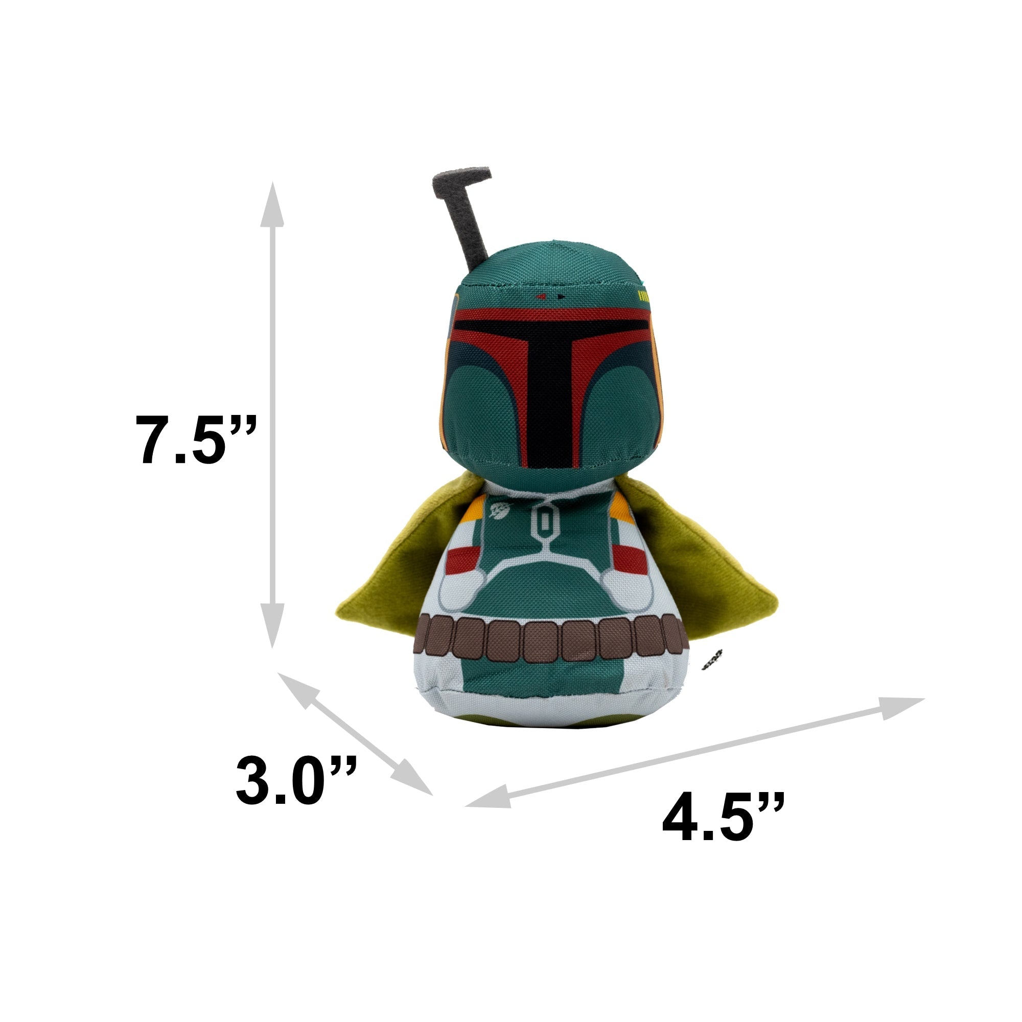 Dog Toy Squeaker Plush - Star Wars Boba Fett Big Head Pose