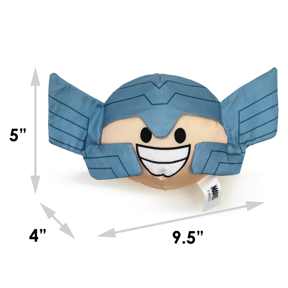 Dog Toy Squeaker Plush - Thor Smiling Face Round 