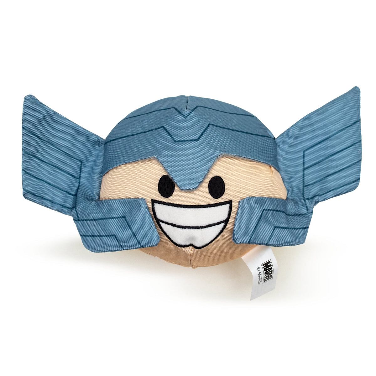 Dog Toy Squeaker Plush - Thor Smiling Face Round 