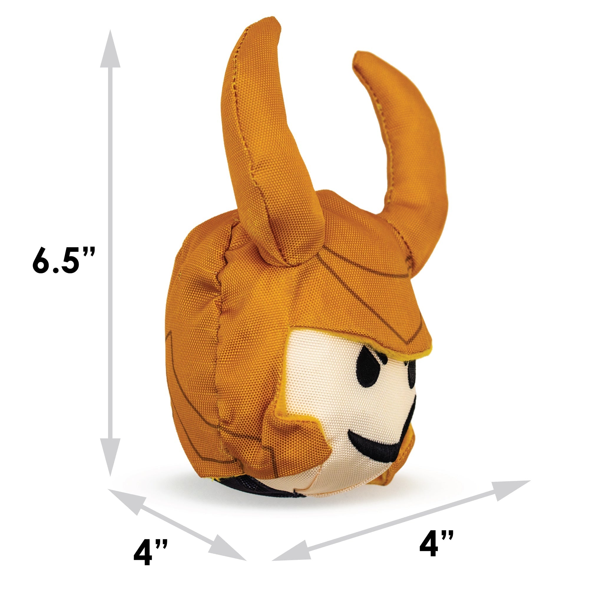 Dog Toy Squeaker Plush - Loki Smirking Face Round 