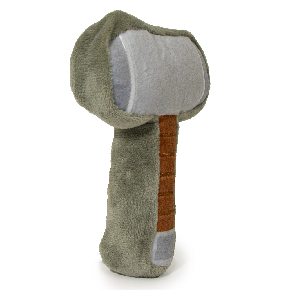 Dog Toy Squeaker Plush - Thors Hammer Grays Browns