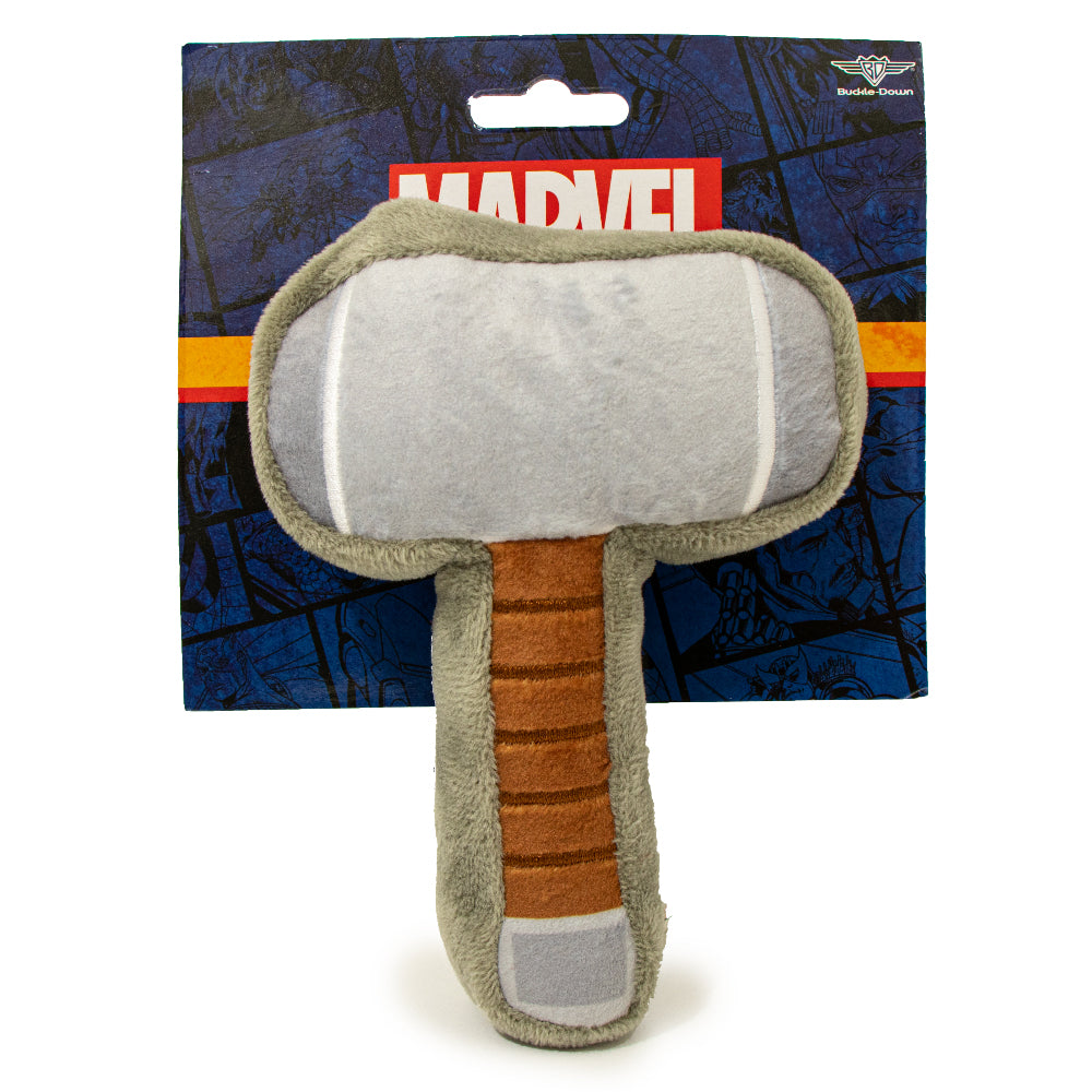 Dog Toy Squeaker Plush - Thors Hammer Grays Browns