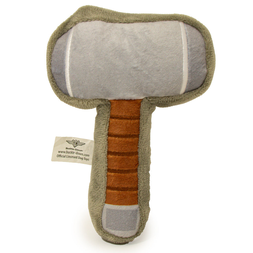 Dog Toy Squeaker Plush - Thors Hammer Grays Browns
