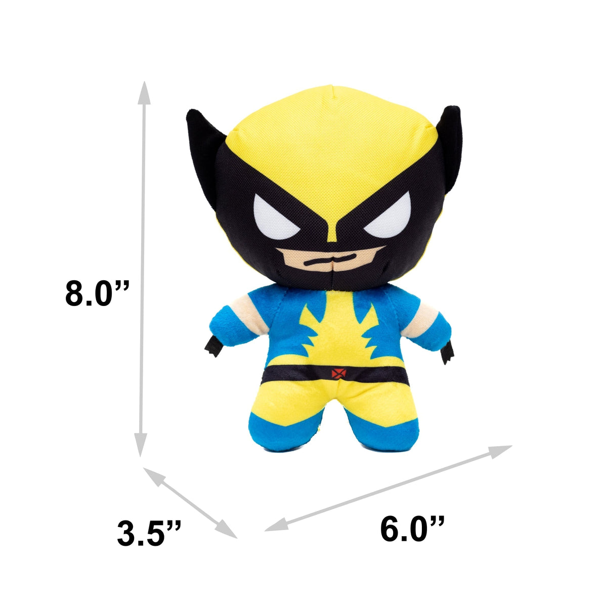 Dog Toy Squeaker Plush - X-Men Wolverine Full Body Standing Pose 