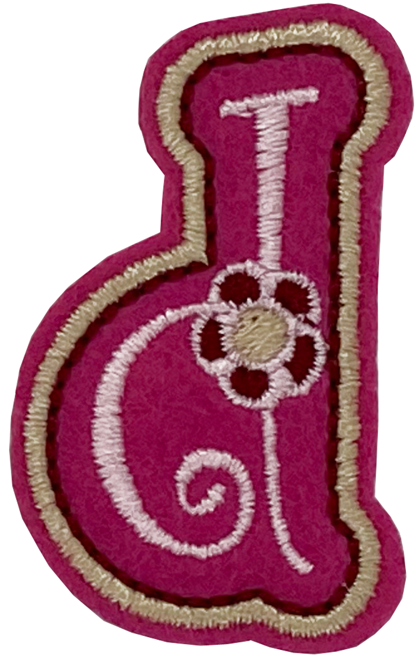 Curly Pink D - Patch