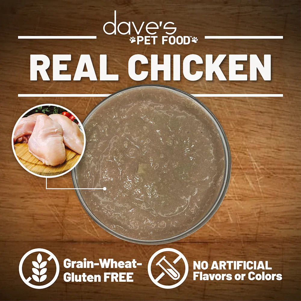 Daves Chicken Recipe in Saucey Pat Wet Cat Food (5.5oz)